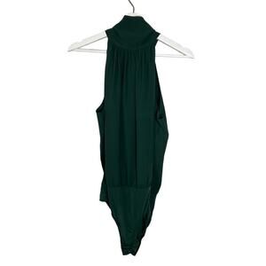Belle Badgley Mischka Halter One Piece Bodysuit Dark Green Women's Size US 10